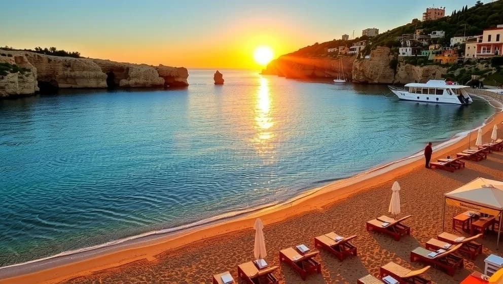 Cala de Mijas spanska strand vid Medelhavskusten